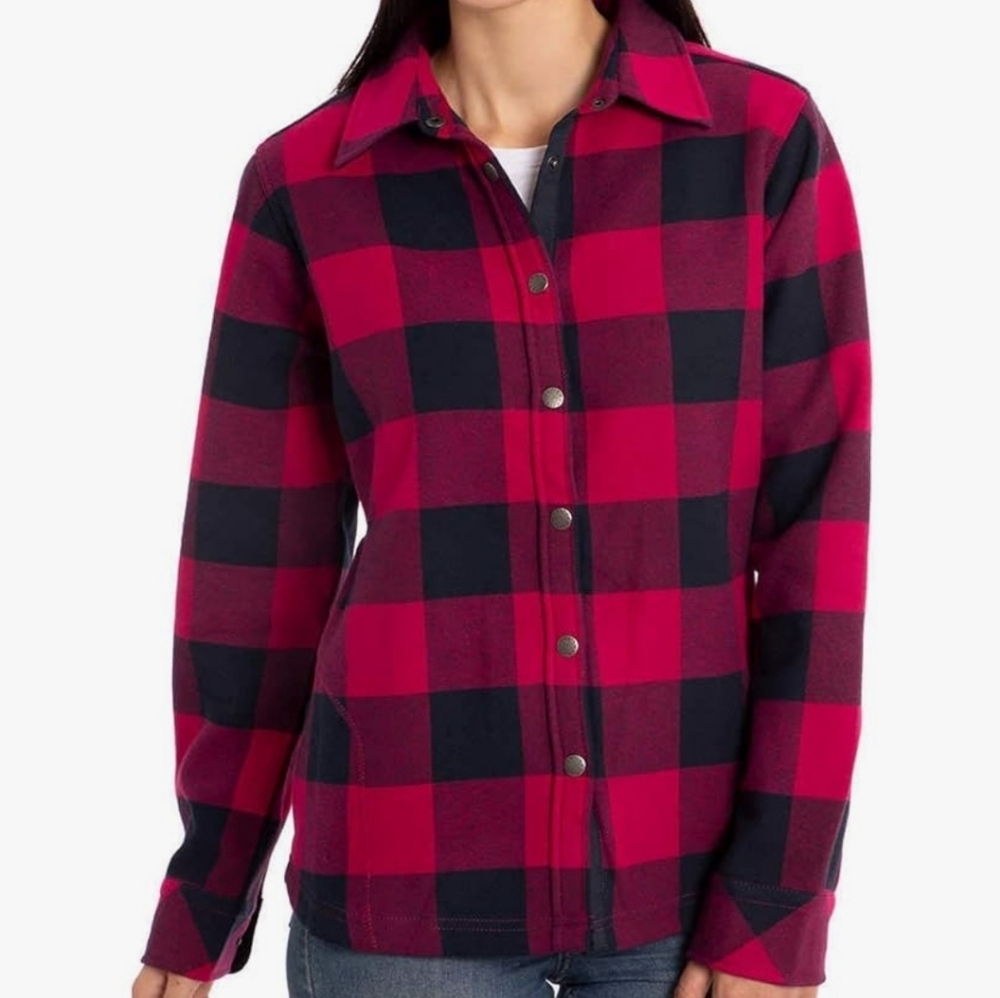 Orvis Flannel Shirt Jacket Shacket Fleece Lined